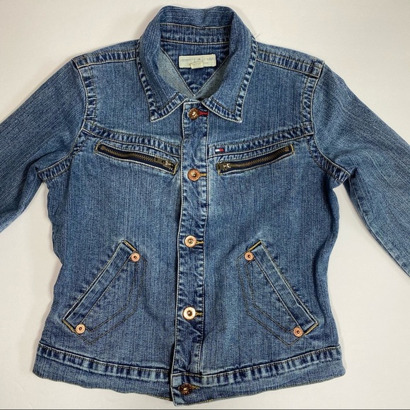 Vintage 90s Tommy Hilfiger Denim Jean Jacket M - Picture 3 of 12